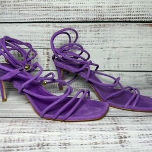 Elegant Purple Strappy Heels